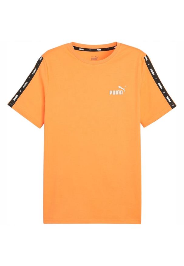 Puma - T-shirt Męski Essential. Kolor: żółty. Sport: turystyka piesza