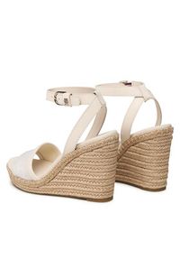 TOMMY HILFIGER - Tommy Hilfiger Espadryle Th Woven High Wedge FW0FW07344 Beżowy. Kolor: beżowy. Materiał: materiał #3