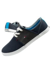 TOMMY HILFIGER - Buty sportowe trampki do chodzenia męskie Tommy Hilfiger. Kolor: niebieski. Sport: turystyka piesza