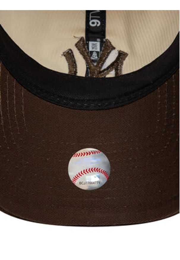 New Era Czapka z daszkiem New York Yankees Mlb Premium Cord 9Twenty 60595308 Beżowy. Kolor: beżowy. Materiał: bawełna, materiał