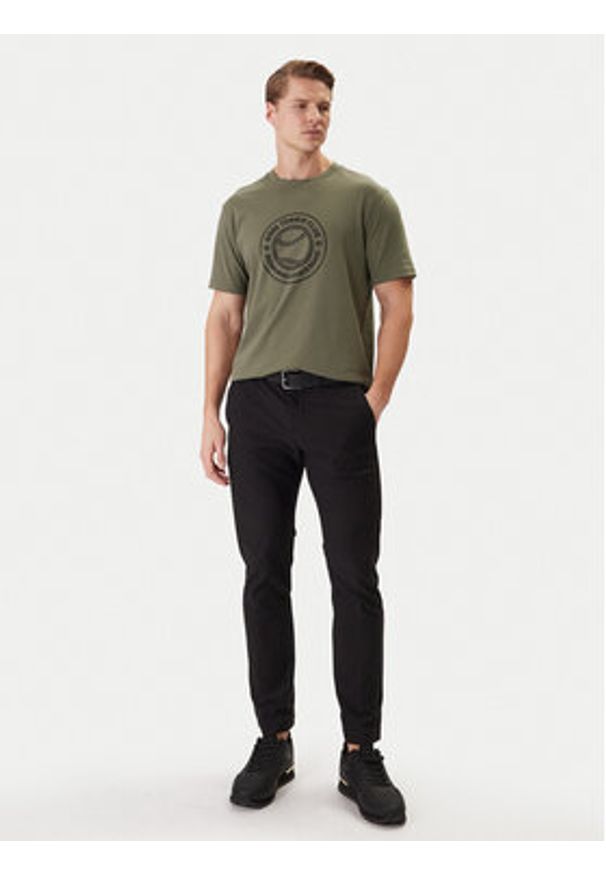 BOSS T-Shirt Ts_Join Logo 50553648 Khaki Regular Fit. Kolor: brązowy. Materiał: bawełna