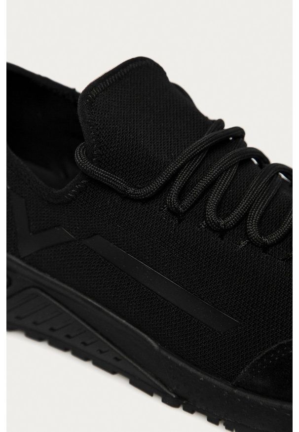 Diesel - Buty. Zapięcie: sznurówki. Kolor: czarny. Materiał: skóra, guma