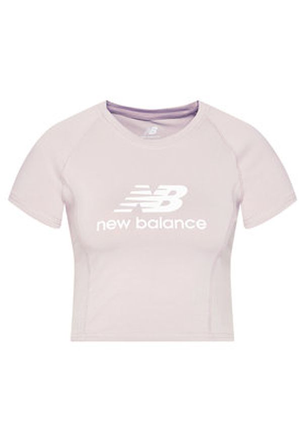 New Balance T-Shirt Athletics Podium WT03503 Różowy Fitted Fit. Kolor: różowy. Materiał: bawełna