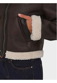 only - ONLY Kurtka z imitacji skóry Betty 15324138 Brązowy Regular Fit. Kolor: brązowy. Materiał: skóra #5