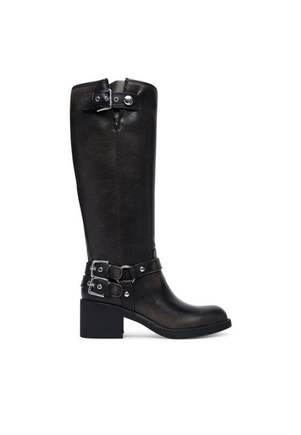 Guess Kozaki FLTMAT LEA11 Czarny. Kolor: czarny. Materiał: skóra