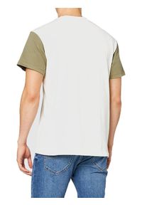 Lee - LEE COLOURBLOCK TEE RELAXED FIT MĘSKI T-SHIRT KOSZULKA LOGO UTILITY GREEN L60ERENG