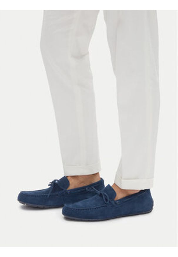 Gino Rossi Mokasyny LIMONE-01 122AM Granatowy. Kolor: niebieski. Materiał: skóra, zamsz
