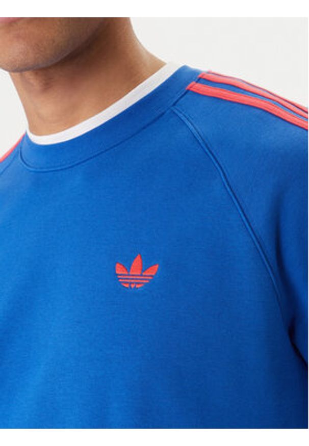 Adidas - adidas Bluza 3-Stripes KE2426 Niebieski Regular Fit. Kolor: niebieski. Materiał: bawełna