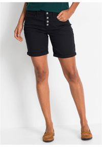 bonprix - Bermudy ze stretchem. Kolor: czarny #1