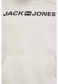 Jack & Jones Bluza męska kolor kremowy z kapturem z nadrukiem. Typ kołnierza: kaptur. Kolor: beżowy. Wzór: nadruk #4
