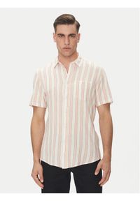 Blend Koszula 20718392 Różowy Regular Fit. Kolor: różowy. Materiał: len