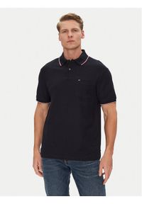 TOMMY HILFIGER - Tommy Hilfiger Polo MW0MW38457 Granatowy Classic Fit. Typ kołnierza: polo. Kolor: niebieski. Materiał: bawełna #1