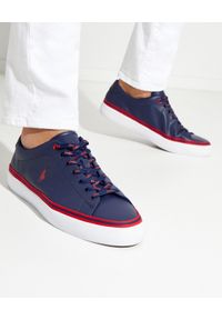 Ralph Lauren - RALPH LAUREN - Pikowane sneakersy Longwood. Nosek buta: okrągły. Kolor: niebieski. Materiał: guma #1