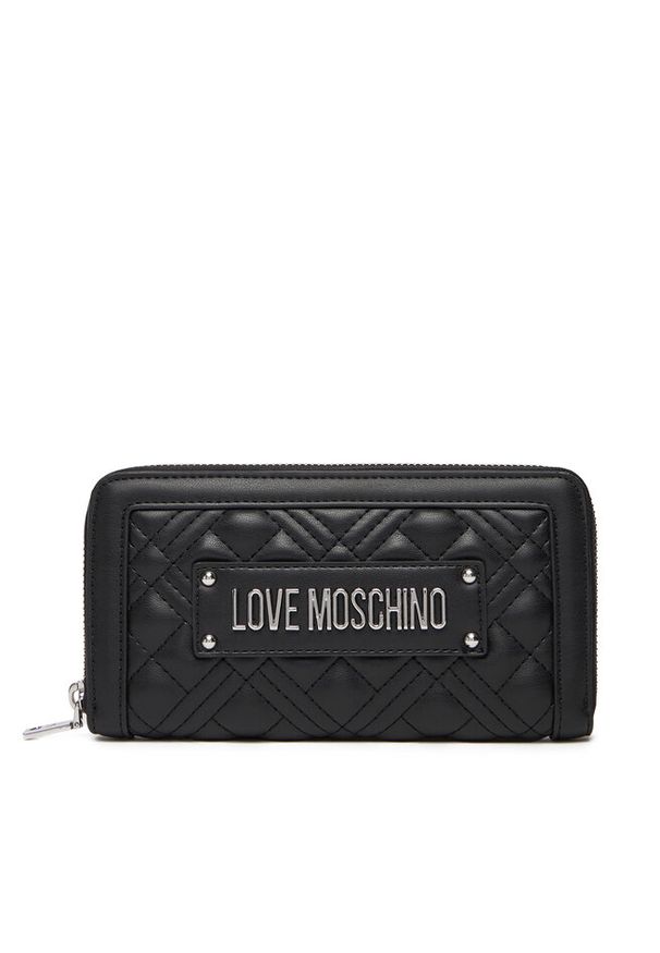 Love Moschino - Duży Portfel Damski LOVE MOSCHINO. Kolor: czarny