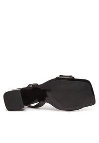 Calvin Klein Sandały Heel Sandal 70 W/Buckle - Lth HW0HW02456 Czarny. Kolor: czarny. Materiał: skóra