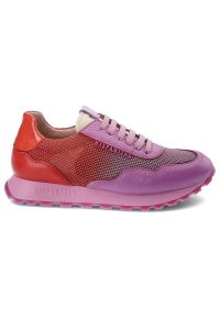Fioletowe Sneakersy Hispanitas Modne Obuwie Damskie. Okazja: na spacer. Kolor: czerwony. Wzór: kolorowy #3