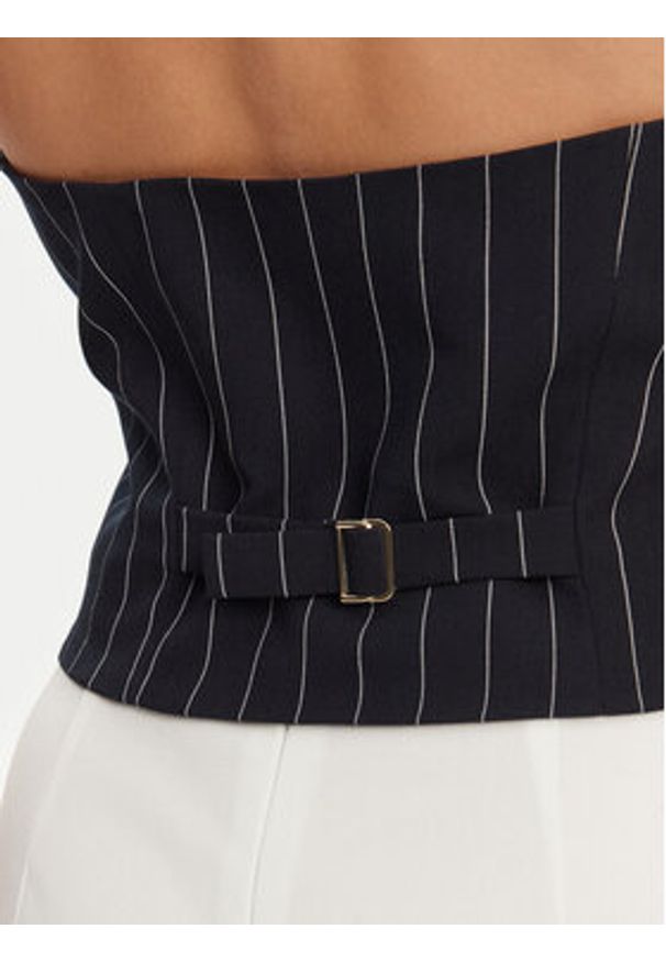 Fracomina Kamizelka FR25SJ5002W761D4 Granatowy Slim Fit. Kolor: niebieski. Materiał: syntetyk