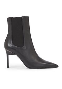 Calvin Klein Botki Geo Stiletto Chelsea Boot 90 HW0HW01708 Czarny. Kolor: czarny. Materiał: skóra