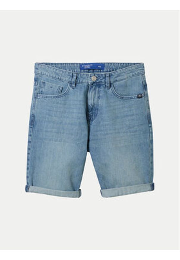 Tom Tailor Szorty jeansowe 1040194 Niebieski Regular Fit. Kolor: niebieski. Materiał: bawełna