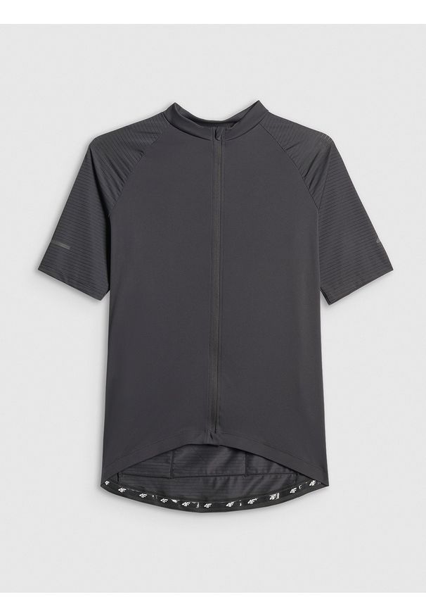 4f - 4F Koszulka kolarska męska - czarna XXL. Kolor: czarny. Materiał: włókno, skóra, materiał. Długość rękawa: raglanowy rękaw. Długość: długie. Sport: kolarstwo