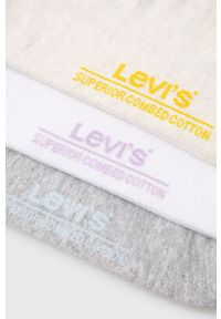 Levi's® - Levi's skarpetki (3-pack) męskie kolor biały. Kolor: biały