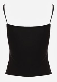 Born2be - Czarny Wiskozowy Top z Podwójnymi Ramiączkami Hendrea. Okazja: na co dzień. Kolor: czarny. Materiał: wiskoza. Długość rękawa: na ramiączkach. Styl: casual, elegancki #4
