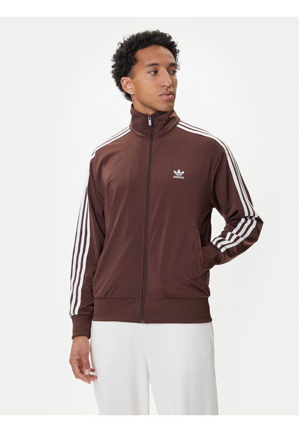 Adidas - adidas Bluza adicolor Classics Firebird KA0459 Brązowy Loose Fit. Kolor: brązowy. Materiał: syntetyk