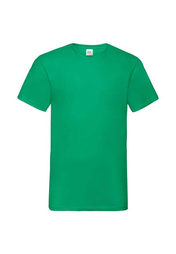 FRUIT OF THE LOOM - Koszulka Unisex Dla Dorosłych Z Dekoltem W Szpic. Kolor: zielony