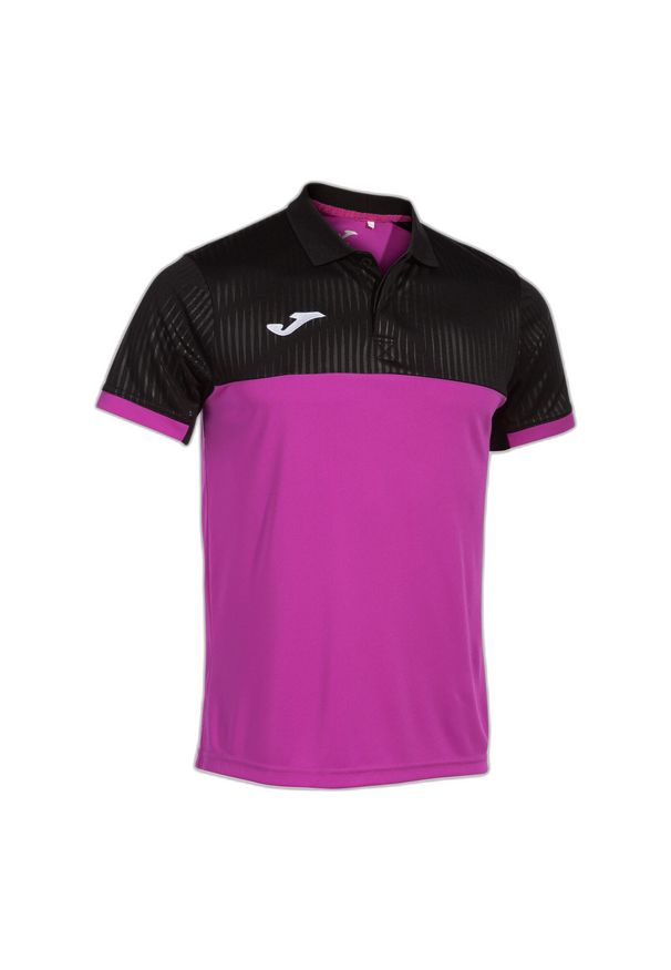 Koszulka polo dla dzieci Joma Montreal. Typ kołnierza: polo. Kolor: wielokolorowy, różowy, czarny. Materiał: mesh. Sport: tenis