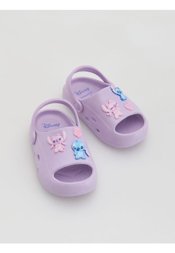 Reserved - Lekkie klapki Lilo i Stitch - lawendowy. Kolor: fioletowy