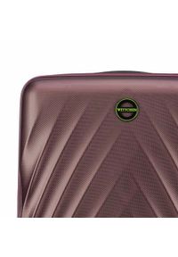 Wittchen - Duża walizka z polikarbonu w ukośny wzór. Kolor: fioletowy. Materiał: guma #5