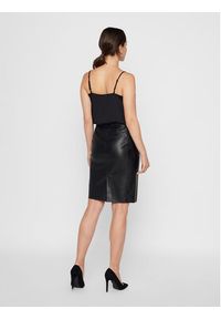 Vero Moda Spódnica z imitacji skóry 10218187 Czarny Slim Fit. Kolor: czarny. Materiał: skóra #4