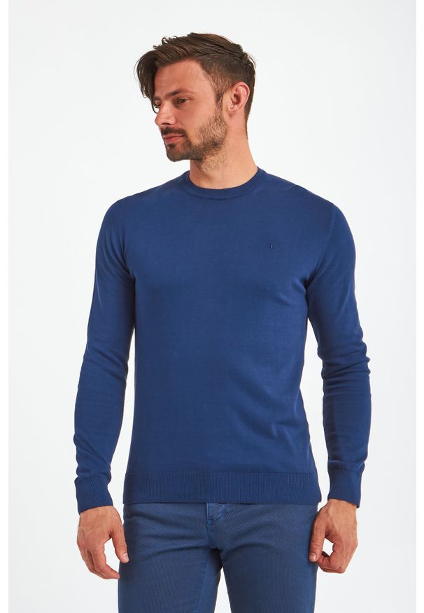 Trussardi Jeans - SWETER TRUSSARDI. Okazja: na co dzień. Wzór: haft. Styl: casual