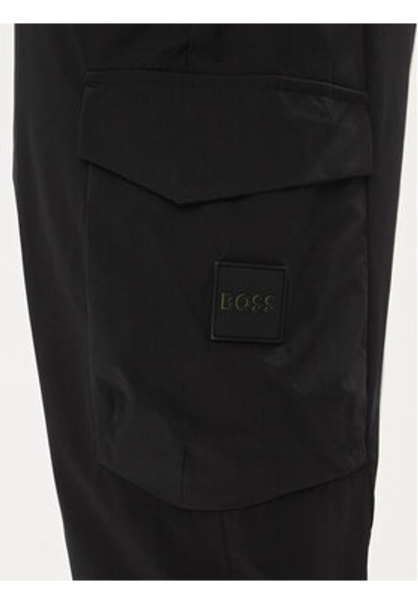 BOSS - Boss Spodnie materiałowe T_Urbanex-CargoLight 50508339 Czarny Tapered Fit. Kolor: czarny. Materiał: syntetyk