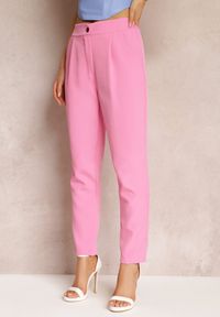 Renee - Różowe Spodnie Cygaretki Zalko. Okazja: na co dzień. Kolor: różowy. Styl: casual, klasyczny, elegancki #4