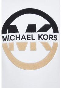 Michael Kors bluza męska kolor biały z aplikacją. Kolor: biały. Wzór: aplikacja