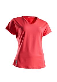 ARTENGO - Koszulka tenisowa TS Soft 500 damska. Kolor: różowy. Materiał: poliester, elastan, materiał. Długość: krótkie. Sport: tenis #1