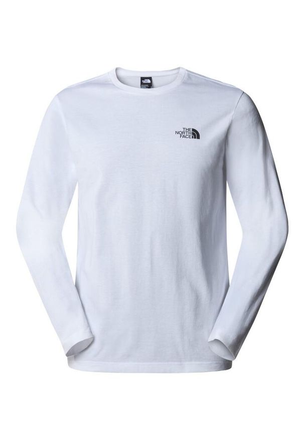 Bluza turystyczna męska The North Face M L/S Simple Dome Tee. Kolor: biały. Długość rękawa: długi rękaw. Długość: długie