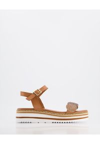 Venezia - SANDAŁY DAMSKIE 261607 COCONUT. Materiał: skóra, syntetyk. Obcas: na obcasie. Wysokość obcasa: średni #1