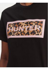 Hunter T-Shirt Essentials HARW0011261 Czarny Regular Fit. Kolor: czarny. Materiał: bawełna #2