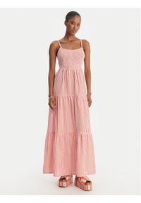 Roxy Sukienka letnia Tropical Glow ERJWD03945 Różowy Regular Fit. Kolor: różowy. Materiał: bawełna. Sezon: lato #1