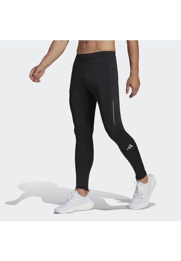 Adidas - Legginsy Own the Run. Kolor: czarny. Materiał: poliester, elastan. Sport: bieganie