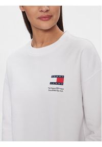 Tommy Jeans Bluza Graphic Flag DW0DW17328 Biały Boxy Fit. Kolor: biały. Materiał: bawełna #6