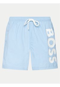 BOSS - Boss Szorty kąpielowe Octopus 50515296 Błękitny Regular Fit. Kolor: niebieski. Materiał: syntetyk