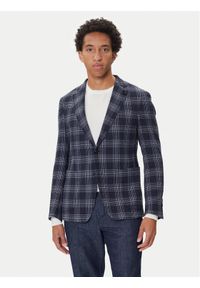 JOOP! Marynarka 17 JB-47Hoverest 30045029 Granatowy Slim Fit. Kolor: niebieski. Materiał: bawełna