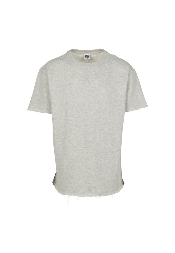 Urban Classics - Koszulka frotte Koszulka Urban Classic w jodełkę. Kolor: szary. Wzór: jodełka