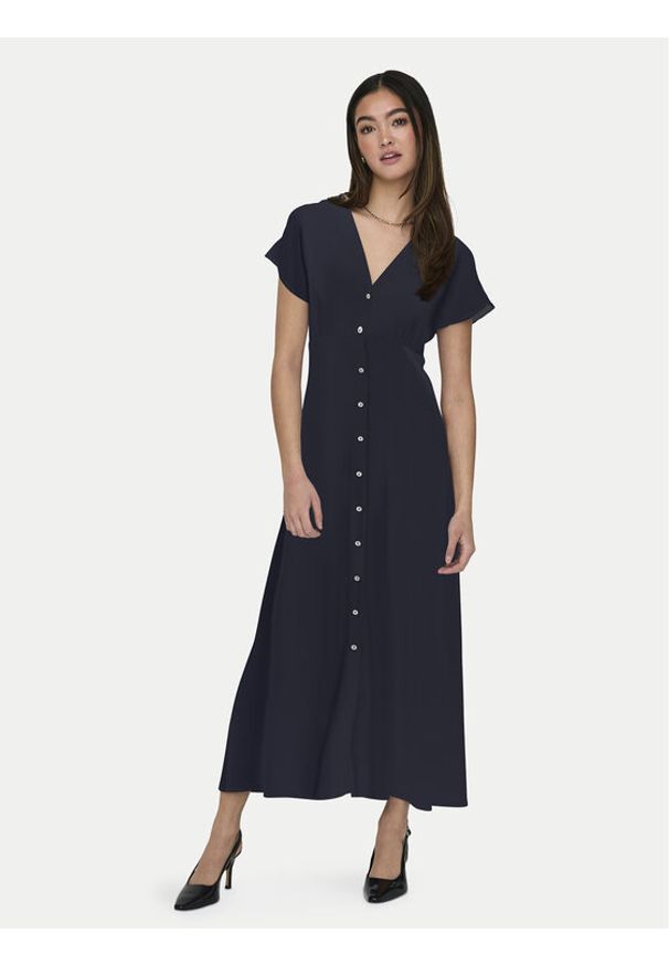 only - ONLY Sukienka codzienna Nova 15317842 Granatowy Regular Fit. Okazja: na co dzień. Kolor: niebieski. Materiał: wiskoza. Typ sukienki: proste. Styl: casual