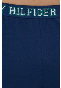TOMMY HILFIGER - Tommy Hilfiger spodnie piżamowe bawełniane kolor granatowy gładka. Kolor: niebieski. Materiał: bawełna. Wzór: gładki