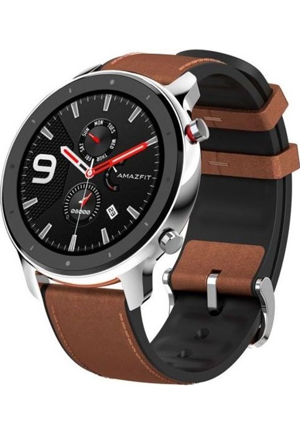 AMAZFIT - Smartwatch Amazfit GTR 47mm Brązowy (A1902-ST). Rodzaj zegarka: smartwatch. Kolor: brązowy