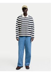 Jack & Jones Polo Bleecker 12285805 Granatowy Loose Fit. Typ kołnierza: polo. Kolor: niebieski. Materiał: bawełna #6